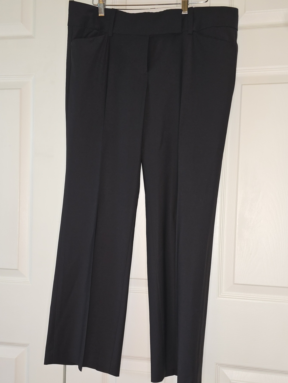 Ann Taylor Black Straight-Leg Dress Trousers